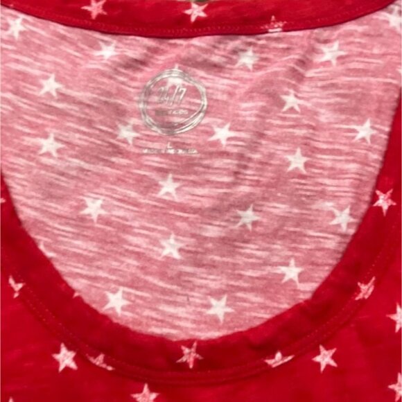 Maurices 24/7 Womens Red/White/Blue 'America' Tank Top-Size Large-GUC - Picture 4 of 5